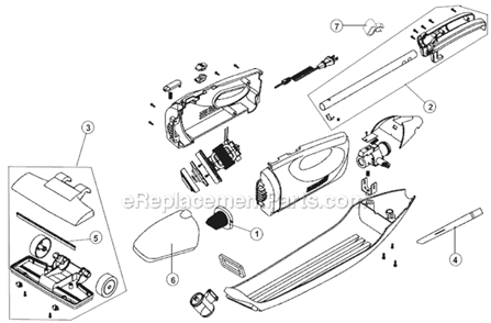 Page A Diagram and Parts List for M083450  Dirt Devil Upright Vacuum